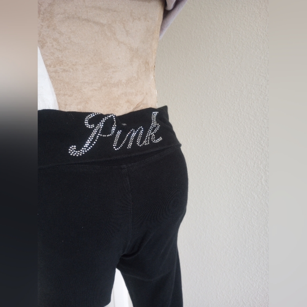 PINK Victoria's Secret Black Leggings with Rhinestones - Picture 3 of 4